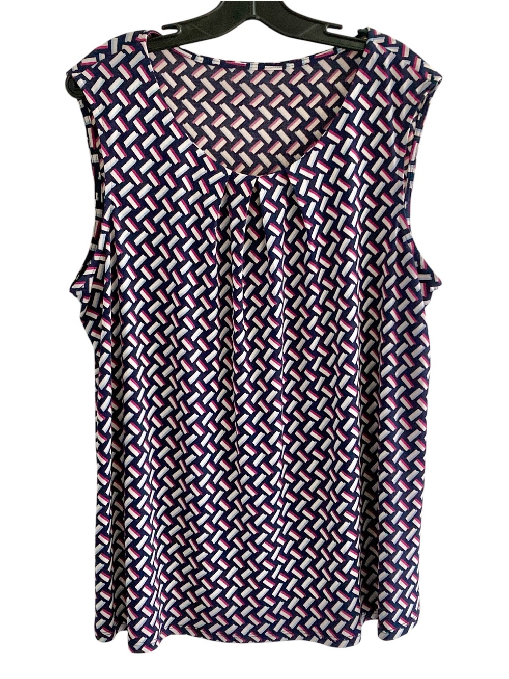 Sleeveless Geometric Print Top